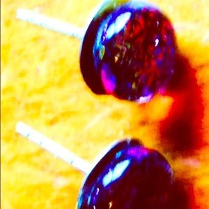 Dichronic Glass Post Earrings Bought at Art Fair  Handmade..